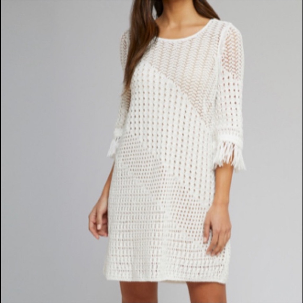 Nic+Zoe Beach Stroll Dress In Paper White Size Medium